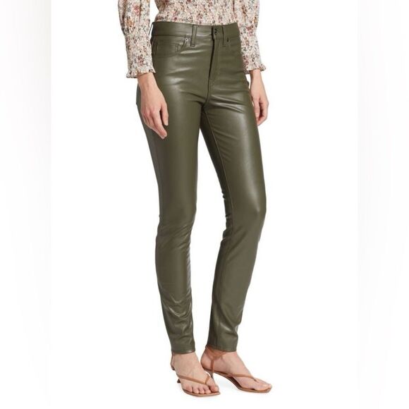 Veronica Beard NWT Debbie Faux Leather Skinny Jeans in Loren Size 29 MSRP $298 - Picture 4 of 7